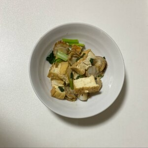小松菜と厚揚げの炒めもの
